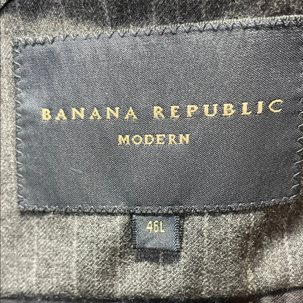 Banana Republic Gray Striped‎ Wool Blazer